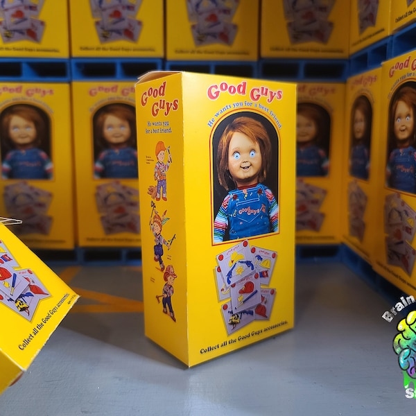 Child's Play Chucky Doll Box | Ships to you Cut, with fold lines Scored, and Ready for easy Assembly