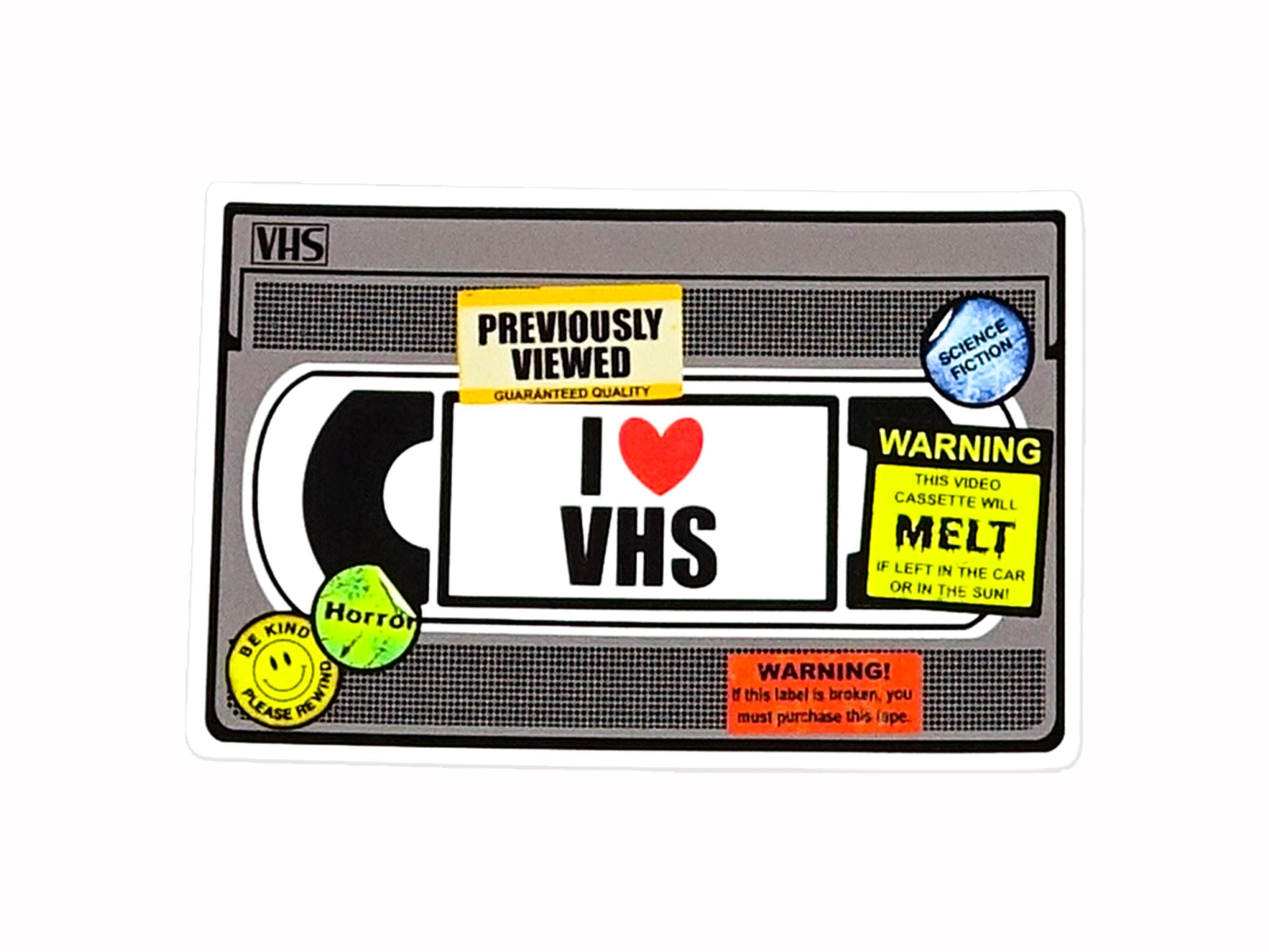 I Love VHS Sticker | I Heart VHS Sticker