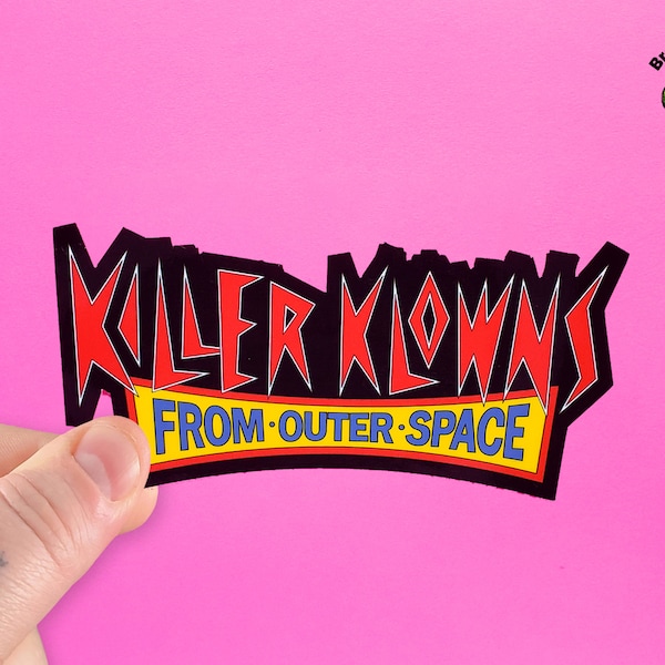 Killer Klowns from Outer Space Title Sticker | Gifts for Horror Movie Fans