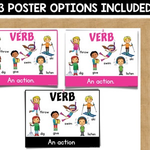 Parts of Speech Posters, English Classroom Posters, Learning Posters - Etsy