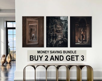 Buddha wall decor, Money Saving Bundle of statue poster, Angkor Wat - Cambodia | yoga, home and office PRINTABLE - instant download