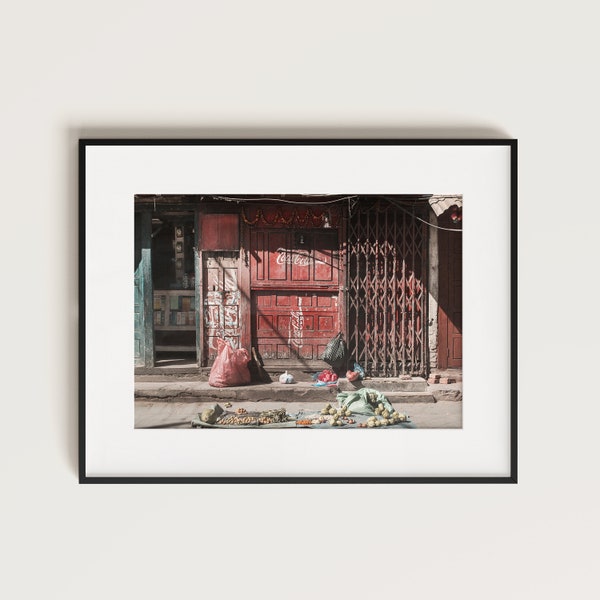 Nepal Photo Print, Street photography Kathmandu Travel Photo | instant download PRINTABLE - Wall Decoration poster