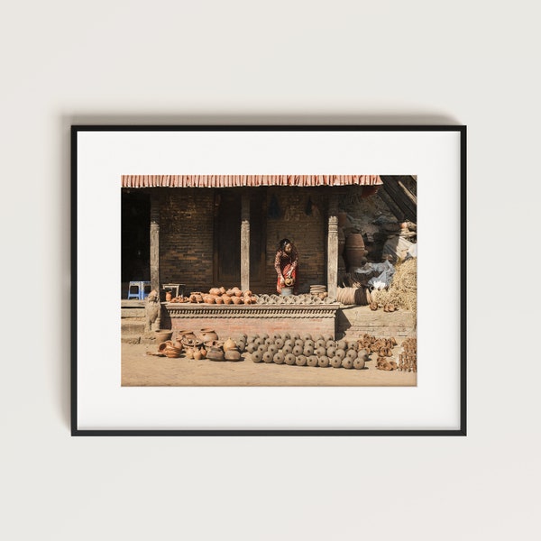 Street Photography of woman in Kathmandu | Digital Download | Nepal Travel Photo | instant download PRINTABLE - printable art