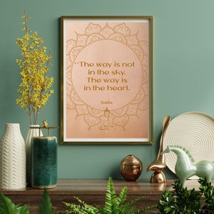 Buddha Quote, The Way , Printable Wall Art, Printable Quote Poster, Printable Poster, BOHO Quote Poster, Yoga Studio Art, Inspirational