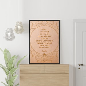 Buddha Quote, You Yourself , Printable Wall Art, Printable Quote Poster, Printable Poster, BOHO Quote Poster, Yoga Studio Art, Inspirational