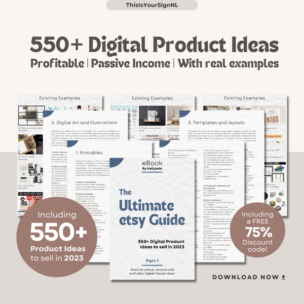 550+ Digital Product Ideas To Create And Sell in 2023 | Passive Income | Etsy Digital Downloads | Small Business Ideas | Bestsellers to Sell
