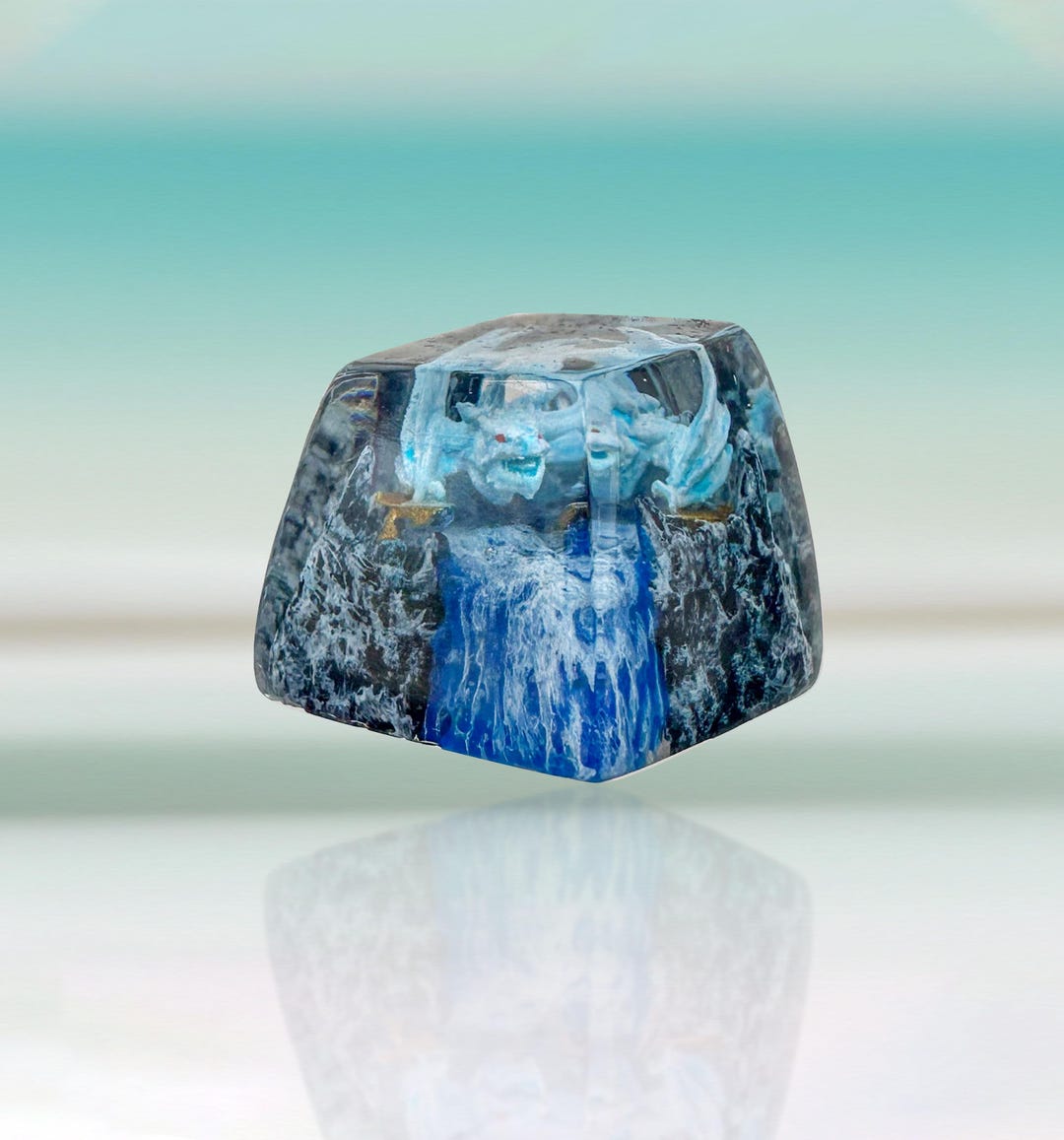 Sculpted Sa Key Cap Rows R1 Wyvern Artisan Keycap 1U SA R1 - Handmade Resin Keycap - Custom ...