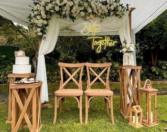 Wedding Arch/Wedding Arbor/Rustic Wedding Arch With Platform Stands Included/Indoor Or Outdoor/Country Wedding Backdrop/Dark Walnut