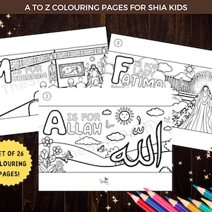 Shia Colouring Pages | Printable Activity Set for Shia Kids | Muharram Activity | Instant Download | 8.5x11 and 11x17