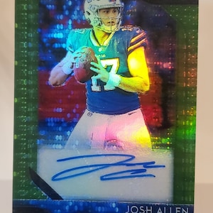 Josh Allen 2018 Panini Prizm Neon Green Pulsar Rookie Auto #RA-JA NFL Football Card Novelty Reprint