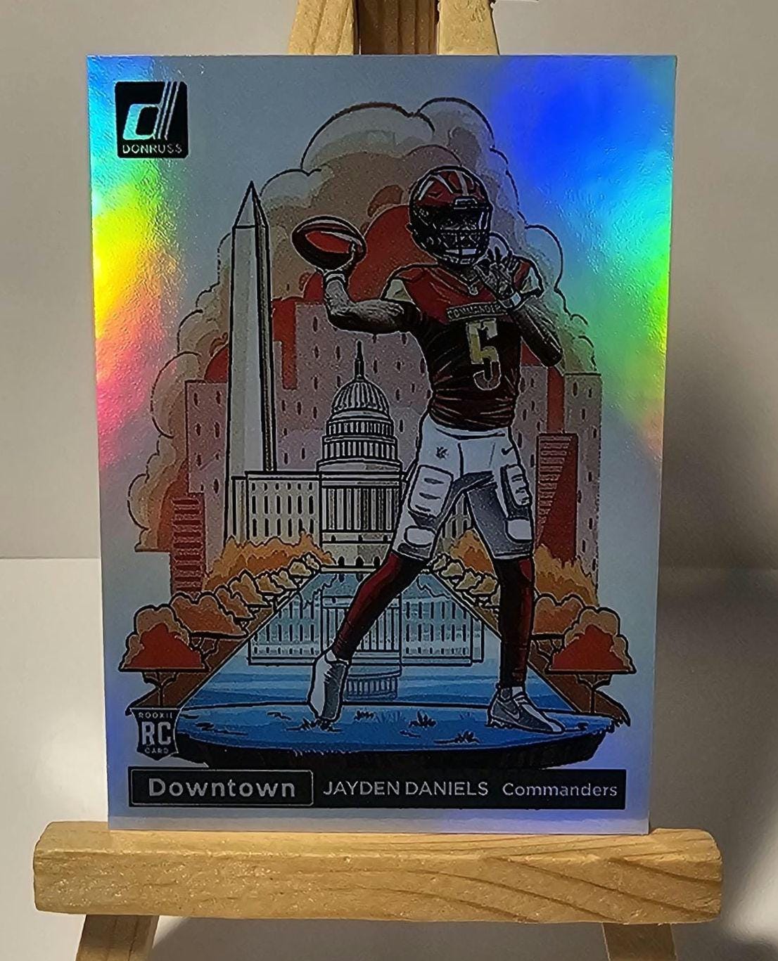 Jayden Daniels 2024 Panini Donruss Downtown No. 16 Rookie NFL Football Novelty Card Reprint