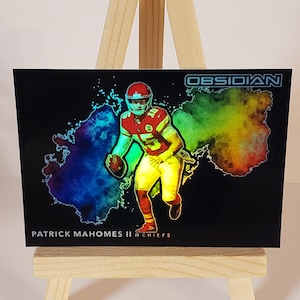 Patrick Mahomes 2020 Panini Obsidian Color Blast Novelty NFL Football Card Reprint