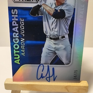 Aaron Judge 2015 Panini Prizm Autographs No. 28 34/75 Auto MLB Novelty Baseball Card Reprint