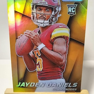 Jayden Daniels 2024 Panini Prizm Gold 4/10 No. 8 Rookie NFL Football Novelty Card Reprint