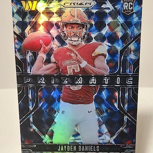 Jayden Daniels 2024 Panini Prizm Prizmatic No. 3 Rookie 1/1 NFL Football Novelty Card Reprint