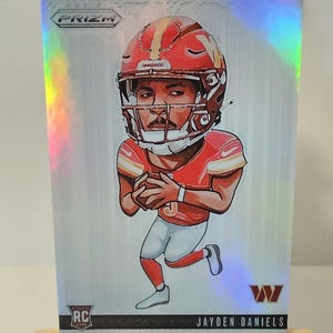Jayden Daniels 2024 Panini Prizm Prizmania No. 2 Rookie NFL Football Novelty Card Reprint