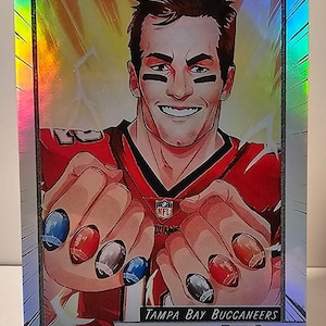 Tom Brady 2021 Panini Prizm Manga #M-TB Novelty NFL Football Card Reprint