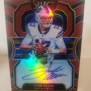Josh Allen 2018 Panini Prizm Select Maroon Prizm Auto Rookie NFL Football Card Novelty Reprint