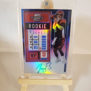Joe Burrow 2020 Panini NFL Contenders Optic Nebula Prizm 2/2 Rookie Auto Novelty Football Card Reprint