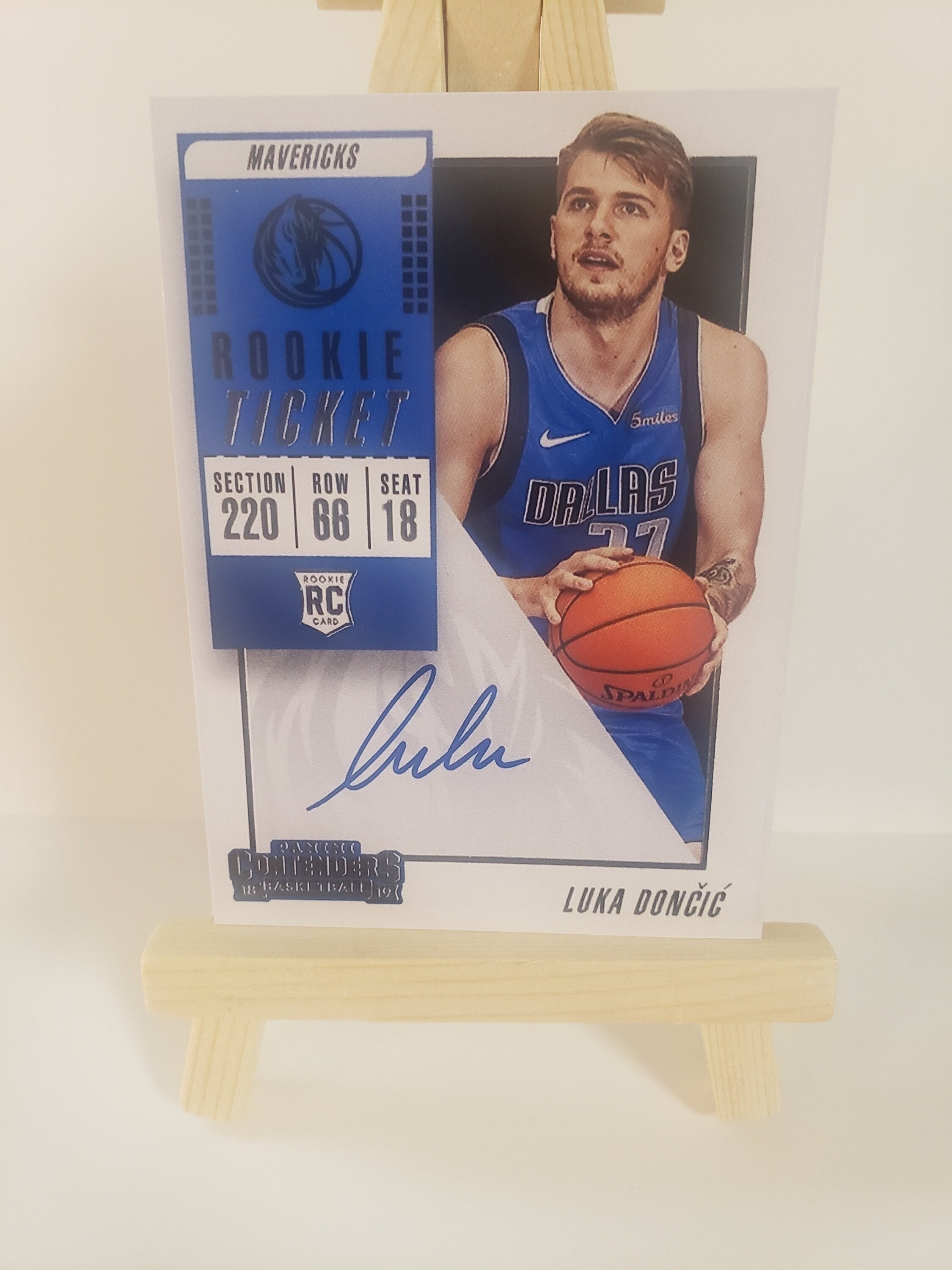 Luka Doncic Autographed Spalding Dallas Mavericks Logo Basketball/ JSA