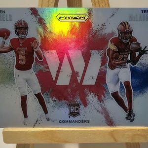 Jayden Daniels Terry McLaurin 2024 Panini Prizm Duo Color Blast  No. 10 Rookie NFL Football Novelty Card Reprint