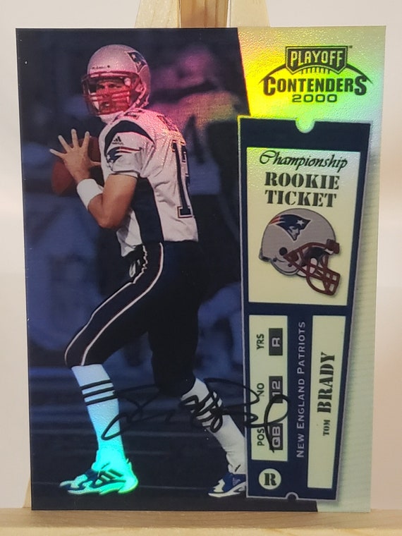 Tom Brady 2000 Playoff Contenders #144 Rookie Ticket Auto