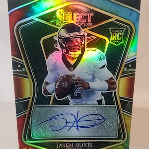 Jalen Hurts 2020 Panini Select Rookie Auto #RS-JHU Novelty NFL Football Card Reprint