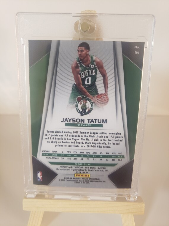 Jayson Tatum 2017-2018 Panini Prizm Silver Holo Rookie Auto 