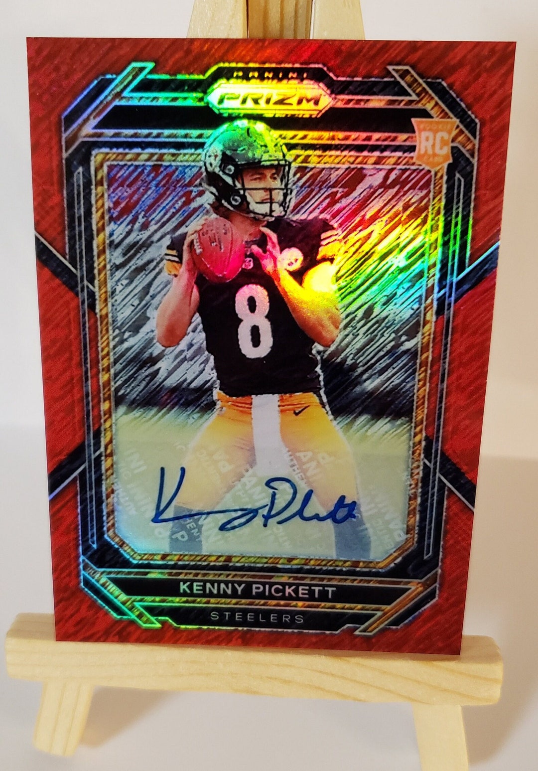 Kenny Pickett 2022 Prizm Rookie Auto Red Shimmer 301 Novelty Etsy