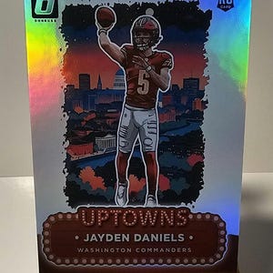 Jayden Daniels 2024 Panini Donruss Optic Uptowns No. 2 Rookie NFL Football Novelty Card Reprint