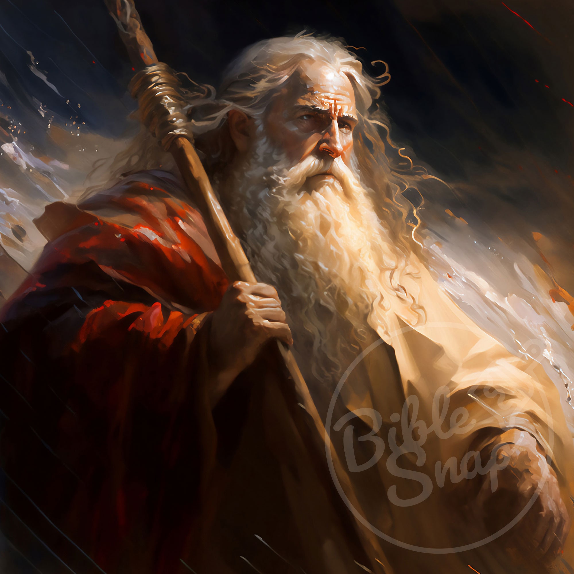 Digital Download of Prophet Moses Art AI Generated Portrait With Biblical  Significance for Digital Presentations - Etsy