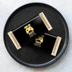 Videospiel Schokoladenverpackung, personalisierte druckbare Vorlage, Neon Glow Geburtstag Aldi Schokolade Süßigkeiten Verpackung SOFORTIGER DOWNLOAD DD010