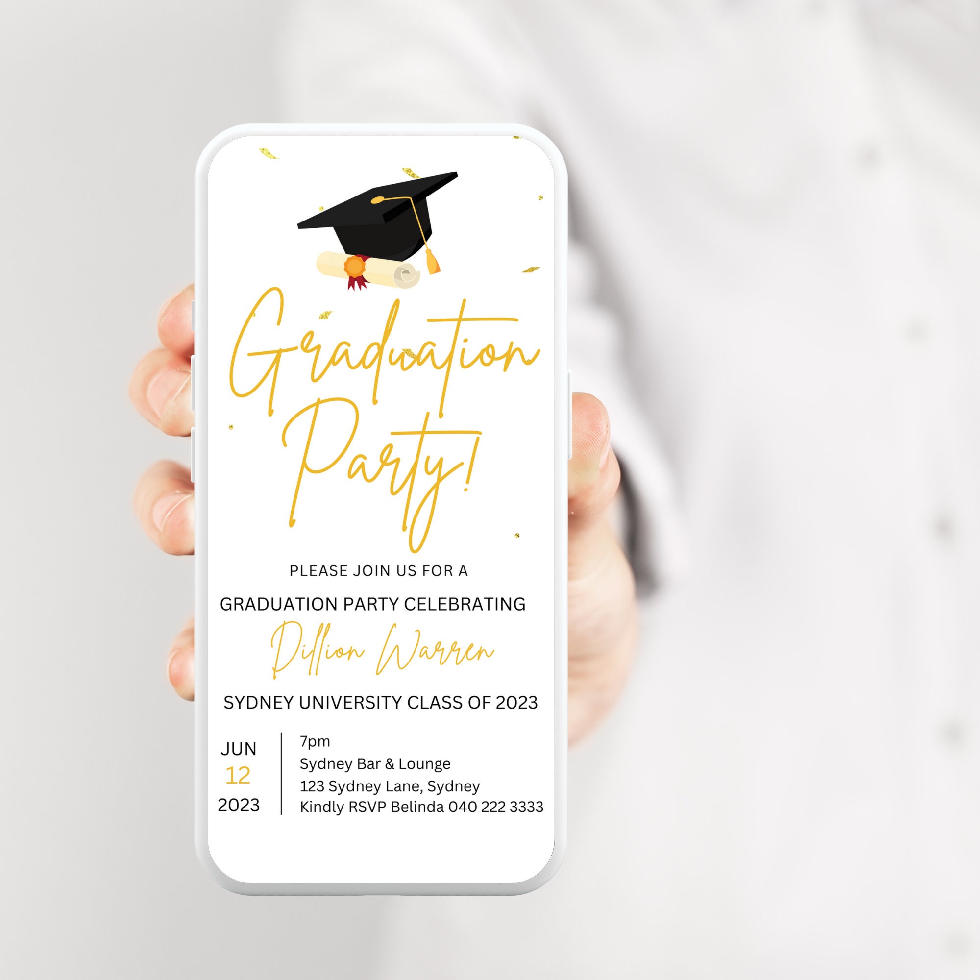 Graduation Party Invitation, Class of 2024, Editable Invite, Printable ...