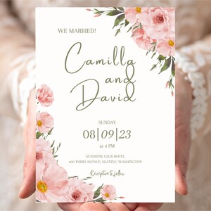 Wedding Invitation printable set, Flowers cream, Instant Download Editable Invite, Modern Marriage, Bundle Invites, Wedding Invite Template