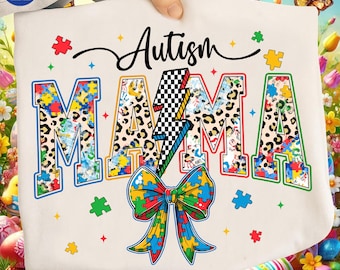 Coquette Autism Mama PNG, Autism Mama Png, Autism Checkered Mama Png, Autism Awareness Png, In My Autism Mom Era Png, Digital File