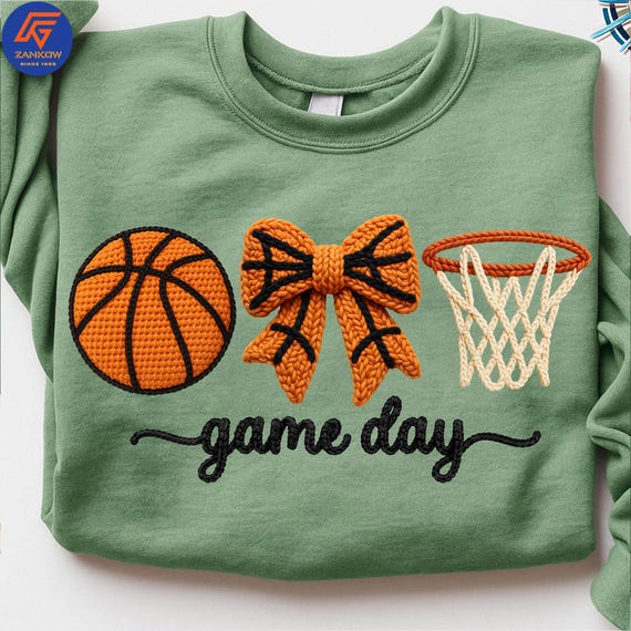 Crochet Basketball PNG, Faux Yarn Basketball Mom Design, Coquette Game Day PNG, Basketball Season Shirt PNG, Retro Mom Sports Png