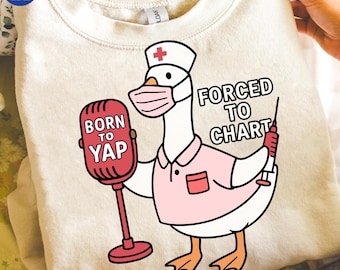 Geboren zu Yap Gezwungen, Png zu verzieren, CNA RN Krankenschwester Png, Schul-Krankenschwester-Design, Krankenpflege Png, Preppy Krankenschwester Png, Dumme Gans Krankenschwester Png, Yapper Gans Png