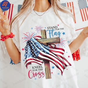 Christian 4th Of July Png, Faith Love Freedom, American Flag Cross Png, USA Fourth Of July Png, Independence Day Png, God Bless America