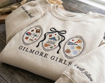 Embroidered Star Hollow Sweatshirt, Fall Movie Inspired Crewneck, Cozy Girl Fall Apparel, Girl Coquette Shirt, Autumn Gift