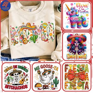 Cinco De Mayo png-bundel, sombrero png, preppy coquette bow png, partij tequila margarita png, Mexicaanse fiesta png, Mexicaans feestshirt png