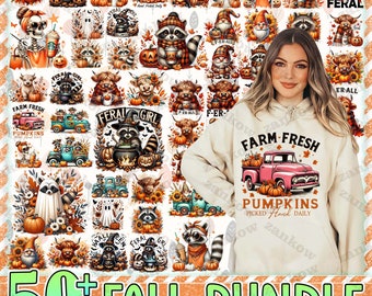 50+ Herbst Retro Png, Herbst Tier Png, Herbst Vibes Png, Gruselige Saison Png, wild aber Herbst Png, lustiger Herbst Png, digitaler Download