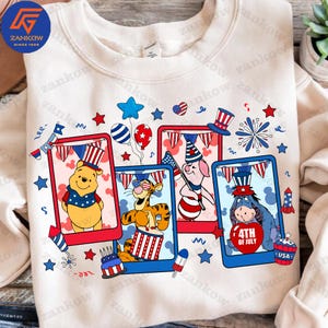 Cartoon Tarot Card 4th July Png, Fourth Of July Designs, Bear 4th Of July PNG, Independence Day, Bear Coquette bow 4th Of July PNG