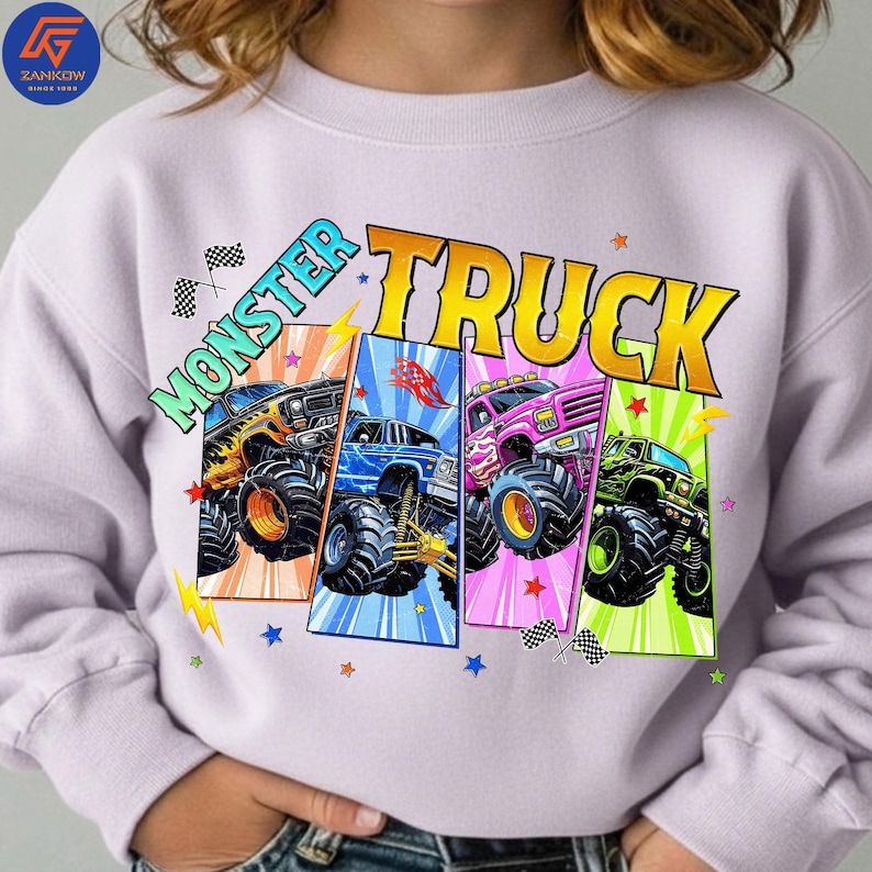 Kids Monster Truck PNG, Boy Truck Shirt Sublimation Design, Monster Trucks Are My Jam Graphic, Easter Boy PNG Download image 6