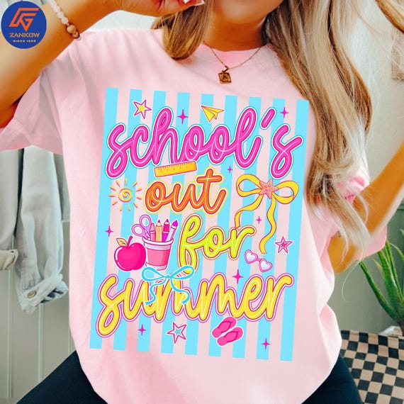 Summer Teacher PNG, School Out for Summer PNG, Last Day of School Shirt, Teacher Appreciation PNG, Kids Summer Break Design
