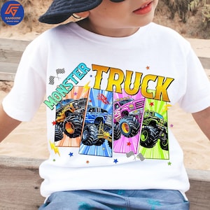 Kids Monster Truck PNG, Boy Truck Shirt Sublimation Design, Monster Trucks Are My Jam Graphic, Easter Boy PNG Download image 3