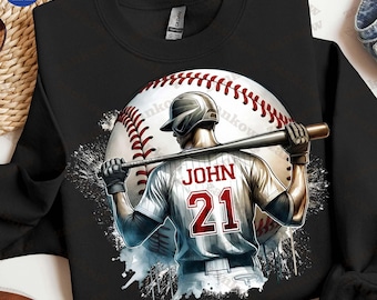 Personalized Baseball Png, Custom Baseball Shirt Png, Baseball Mama Png, Baseball Player Shirt With Kids Name & Jersey Number Png