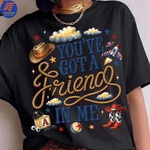 Vintage Cartoon Trip PNG, You've Got A Friend In Me Design, Cowboy Like Me Family Vacation Tee PNG, Digital Download image 3