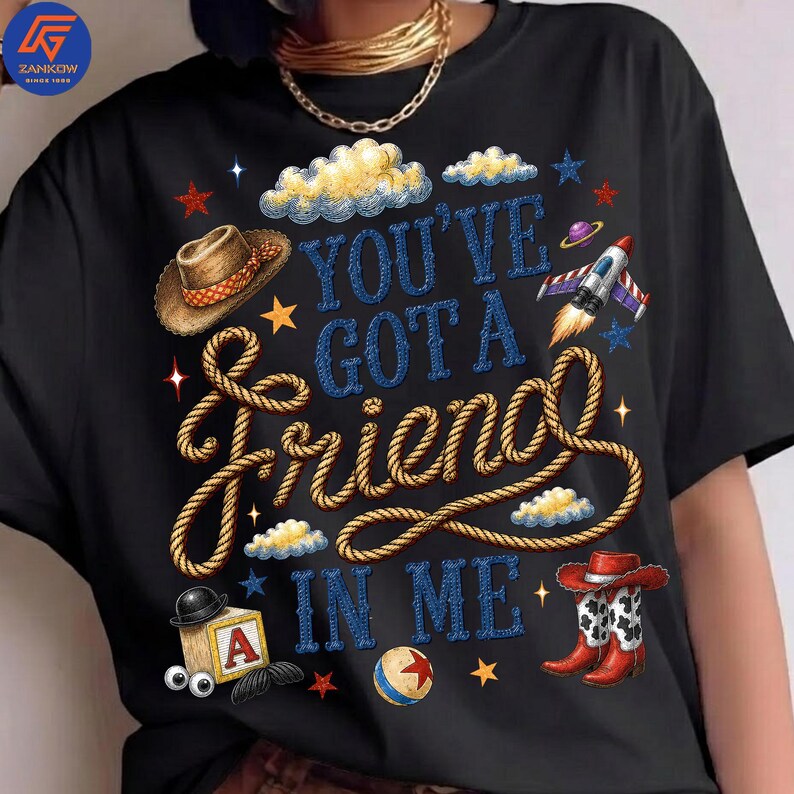 Vintage Cartoon Trip PNG, You've Got A Friend In Me Design, Cowboy Like Me Family Vacation Tee PNG, Digital Download image 3
