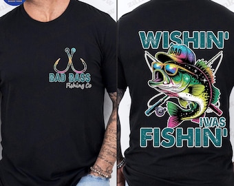 Lustiges Fischen Papa Shirt Design Png, Ich wünschte ich war Fischen Png, Vatertagsgeschenk, Papa Geburtstagsgeschenk Png, Geschenke Für Männer Png, Bass Fischen Png