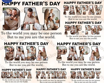 8 Customize Dad/Papa/Grandpa/Daddy Happy Father’s Day Bundle Png, Happy Father’s Day Png, Gift For Grandpa, Dad Gift Idea Png,Canva Template